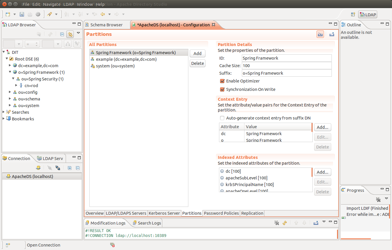 ApacheDS Partition