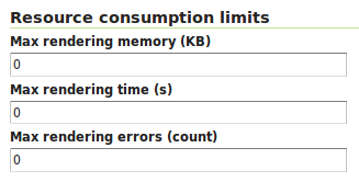 "Disable limits"